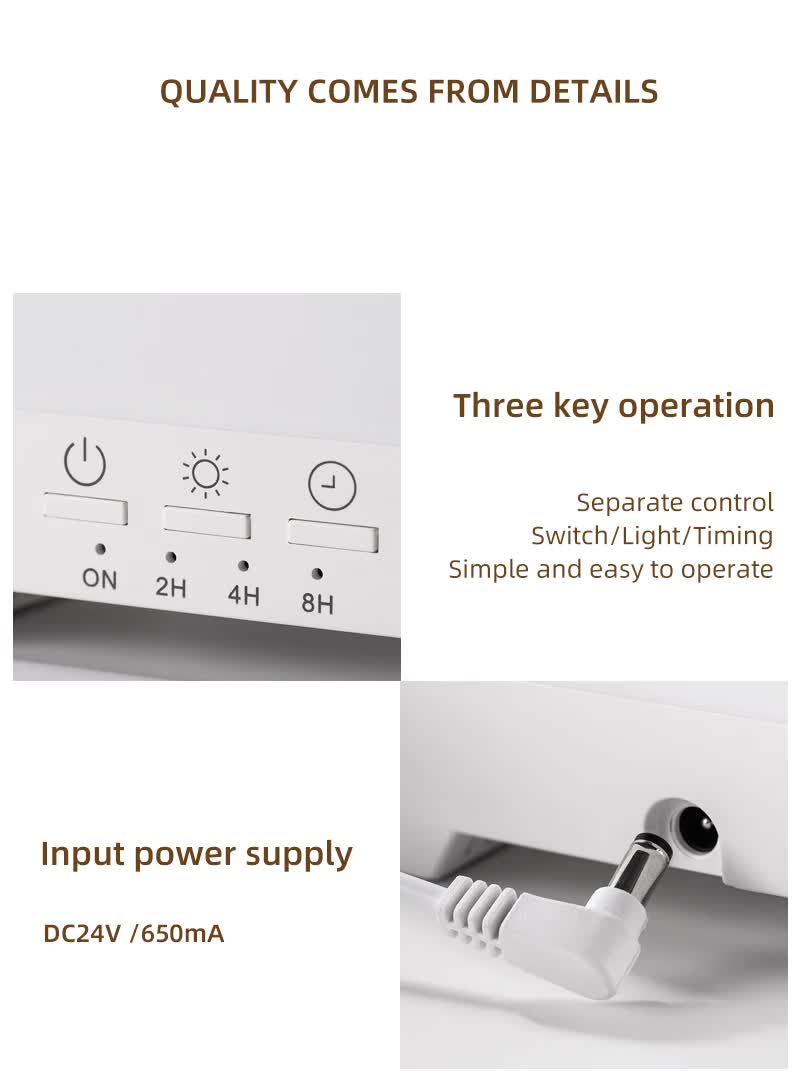 White 300ml Ultrasonic Aroma Diffuser with Cracked Light Design - Cool Mist Humidifier for Home and Office