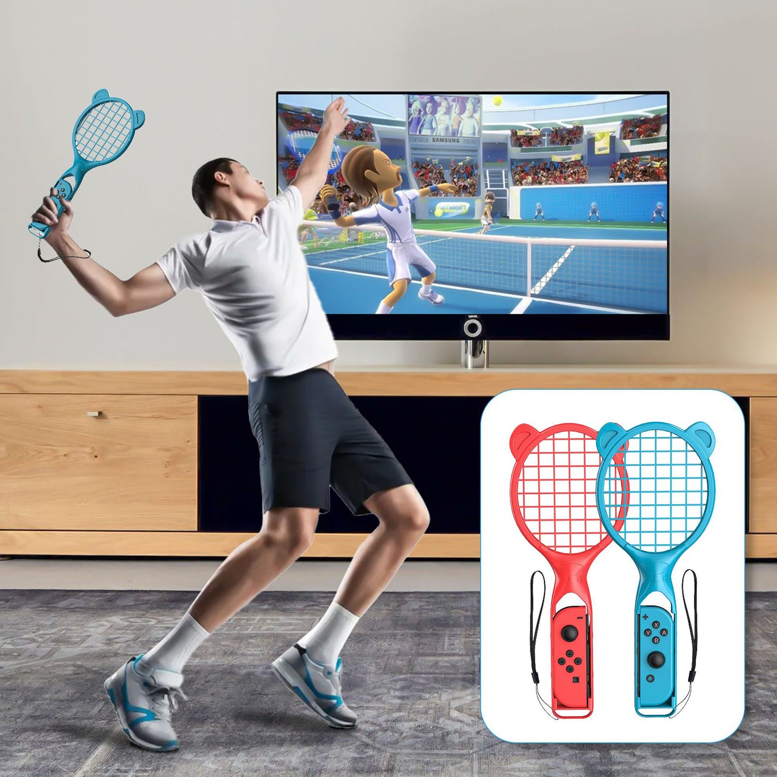 18-in-1 Motion-Sensing Sports Kit for Gaming Consoles - Tennis, Golf, and Fitness Accessories