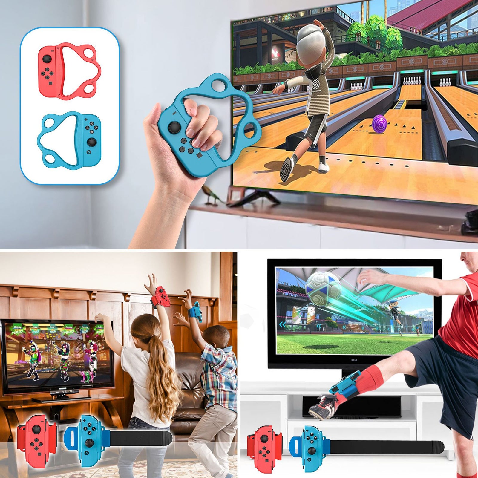 18-in-1 Motion-Sensing Sports Kit for Gaming Consoles - Tennis, Golf, and Fitness Accessories