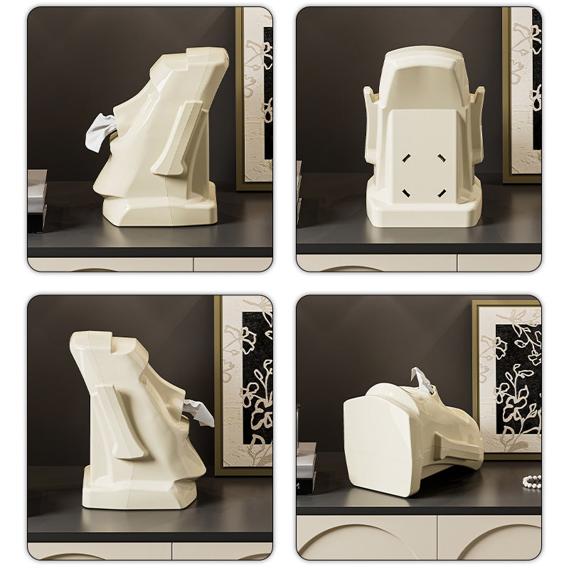 Green Versatile Desktop Headphone Stand & Tissue Box (23.5x17x14.5cm)