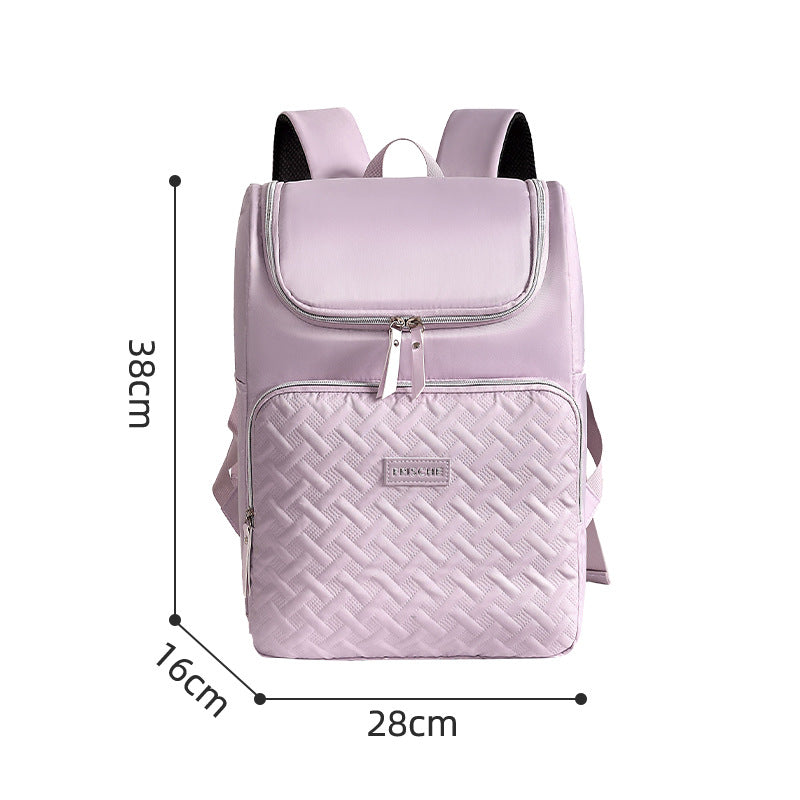 Purple Waterproof Insulated Backpack - Large Capacity Cooler Bag for Camping and Picnics