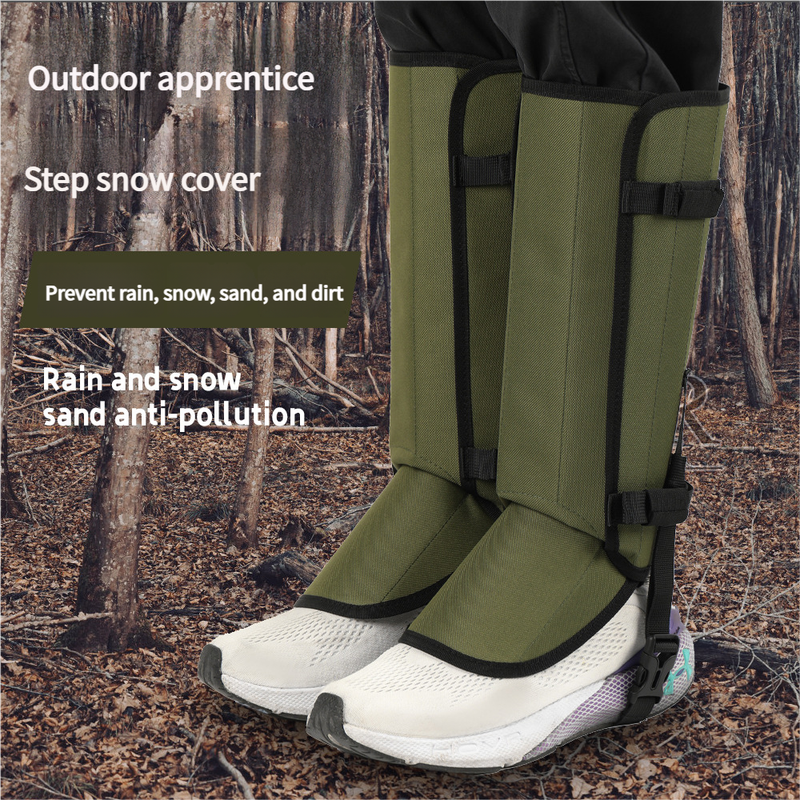 Outdoor Anti-Snake Bite Leg Guards - Hiking Camping Knee Protectors, Snow Shoe Covers, Leg Sleeves, Green
