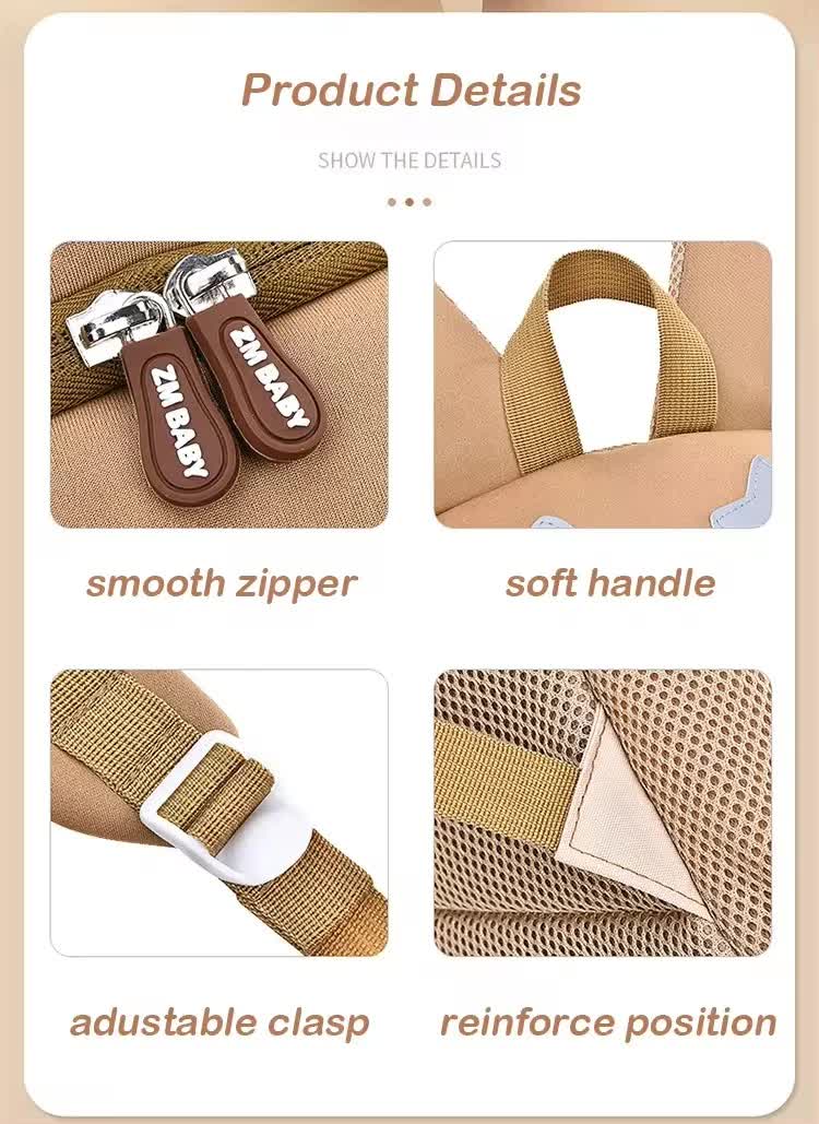 Yellow Tiger Cute Animal Kids Backpack - Lightweight Toddler School Bag - Soft 3D Cartoon Daypack for Kindergarten & Childcare- Boys Girls Ages 1-3