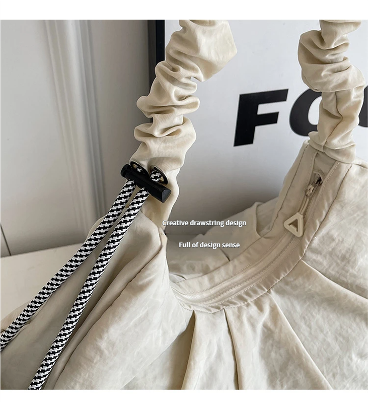 Blue Large Capacity Ruched Travel Duffel Bag - Stylish Yoga Mat Storage Shoulder Bag - Lightweight Gym Fitness Tote with Drawstring Detail for Weekend Getaways and Sports