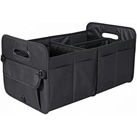 Black Foldable Car Storage Organizer Basket - 55x32x32cm with Handles, Easy to Fold