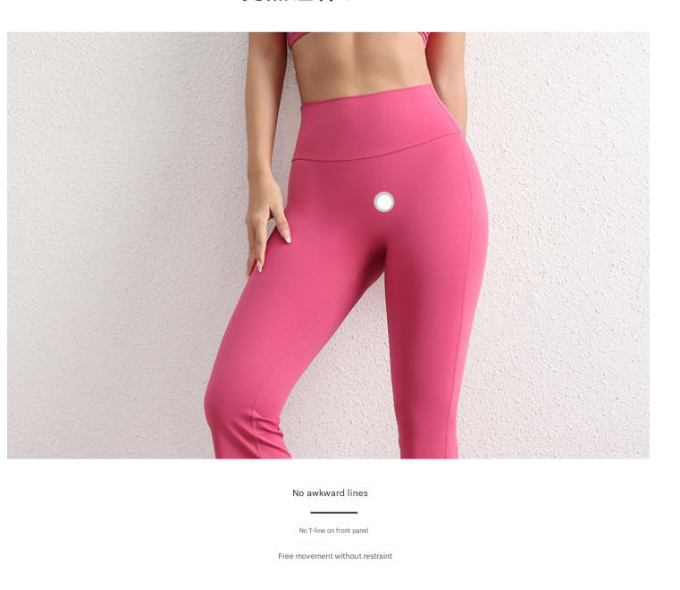 M Brown High Waist Flare Yoga Pants - Women's Bootcut Leggings - Peach Lift, Quick Dry, Workout & Fitness Pants