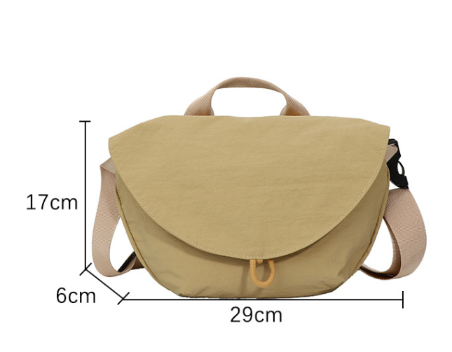 Khaki Nylon Fitness Waist Bag - Lightweight Crossbody Fanny Pack for Cycling and Running
