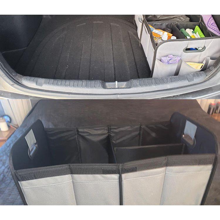 Foldable Fabric Car Trunk Organizer - Collapsible Storage Box for Vehicle Organization 60x37x31cm