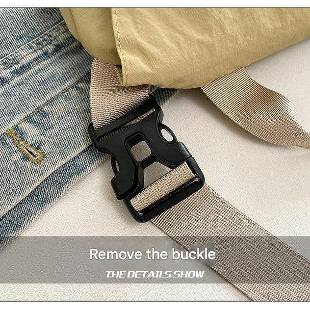 Beige Trendy Crescent Crossbody Bag - Unique Design Shoulder Bag 29x6x17cm