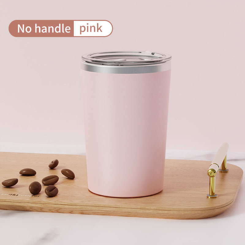 Pink Portable Automatic Mixing Coffee Cup - Stainless Steel Magnetic Stirrer(No handle)