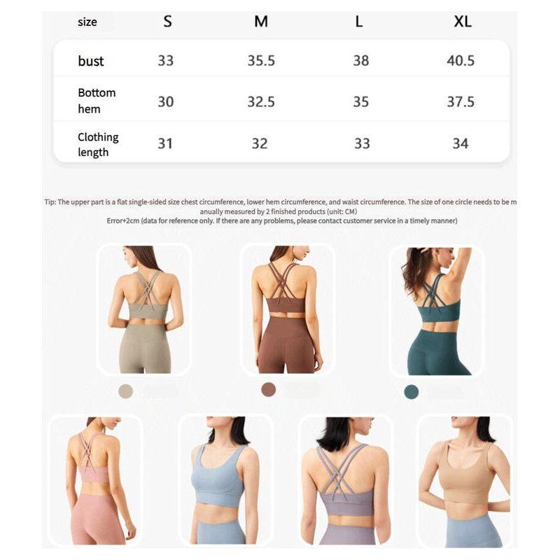 Size XL Light Blue Cross-Back Yoga Sports Bra for Women - High Support & Shockproof Fitness Bra