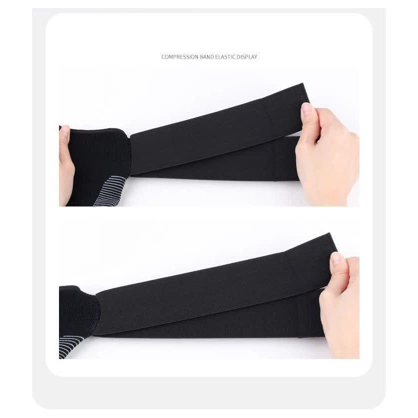 Size M 1 Pair Black Compression Calf Sleeves for Sports – Adjustable Support for Running, Soccer, Hiking & More