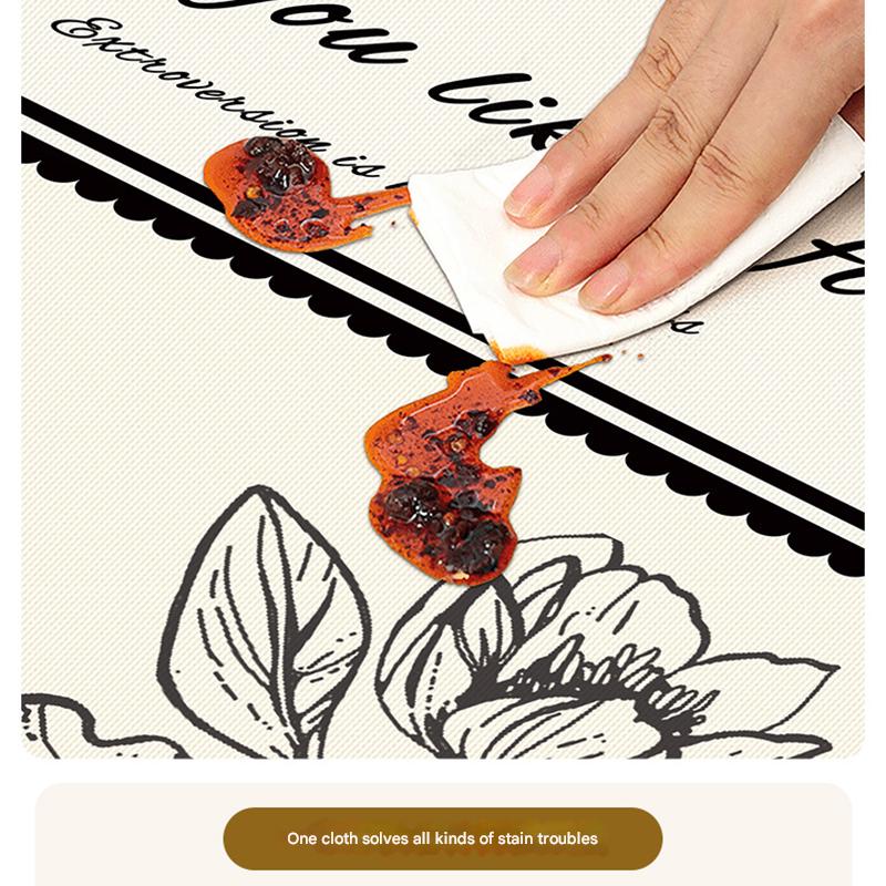 Style A Black and Beige Premium PVC Tablecloth - Oil & Water Resistant Table Cover for Dining Tables (120 x 180 cm)