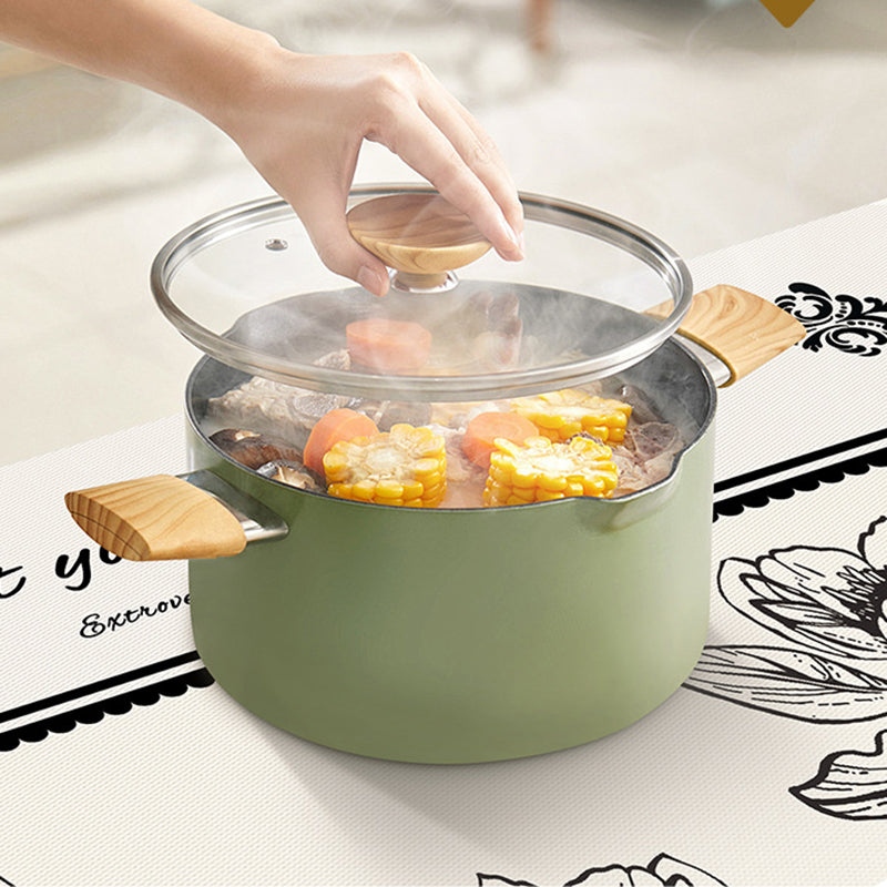 Style A Black and Beige Premium PVC Tablecloth - Oil & Water Resistant Table Cover for Dining Tables (120 x 180 cm)