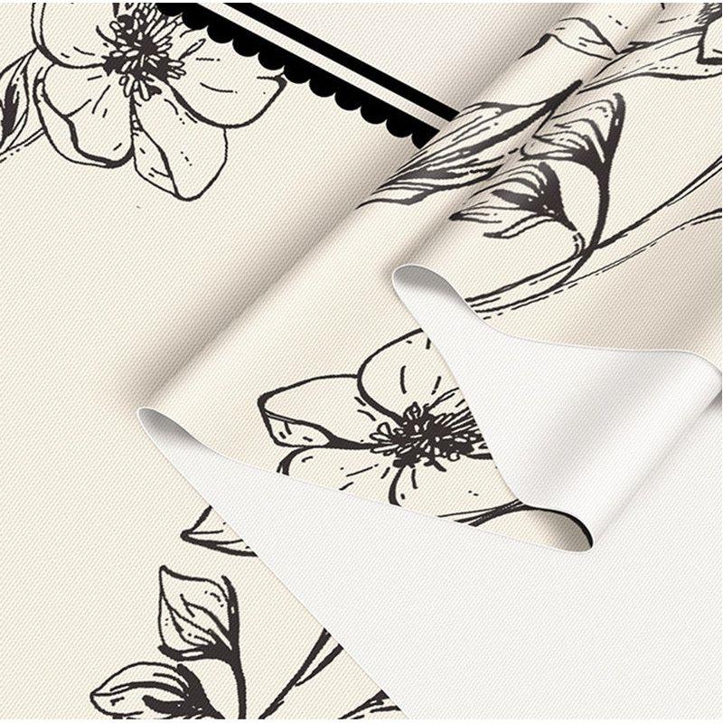 Style B Black and Beige Premium PVC Tablecloth - Oil & Water Resistant Table Cover for Dining Tables (120 x 180 cm)