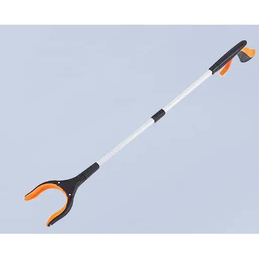 Orange Foldable Grabber Tool with Silicone Non-Slip Claws – Ideal for Litter Picking, Outdoor Use, and Household Cleaning