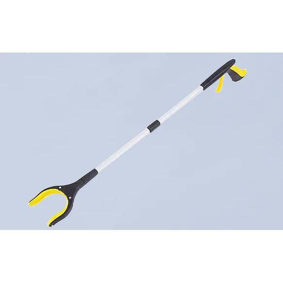 Yellow Foldable Grabber Tool with Silicone Non-Slip Claws - Ideal for Litter Picking, Outdoor Use, and Household Cleaning