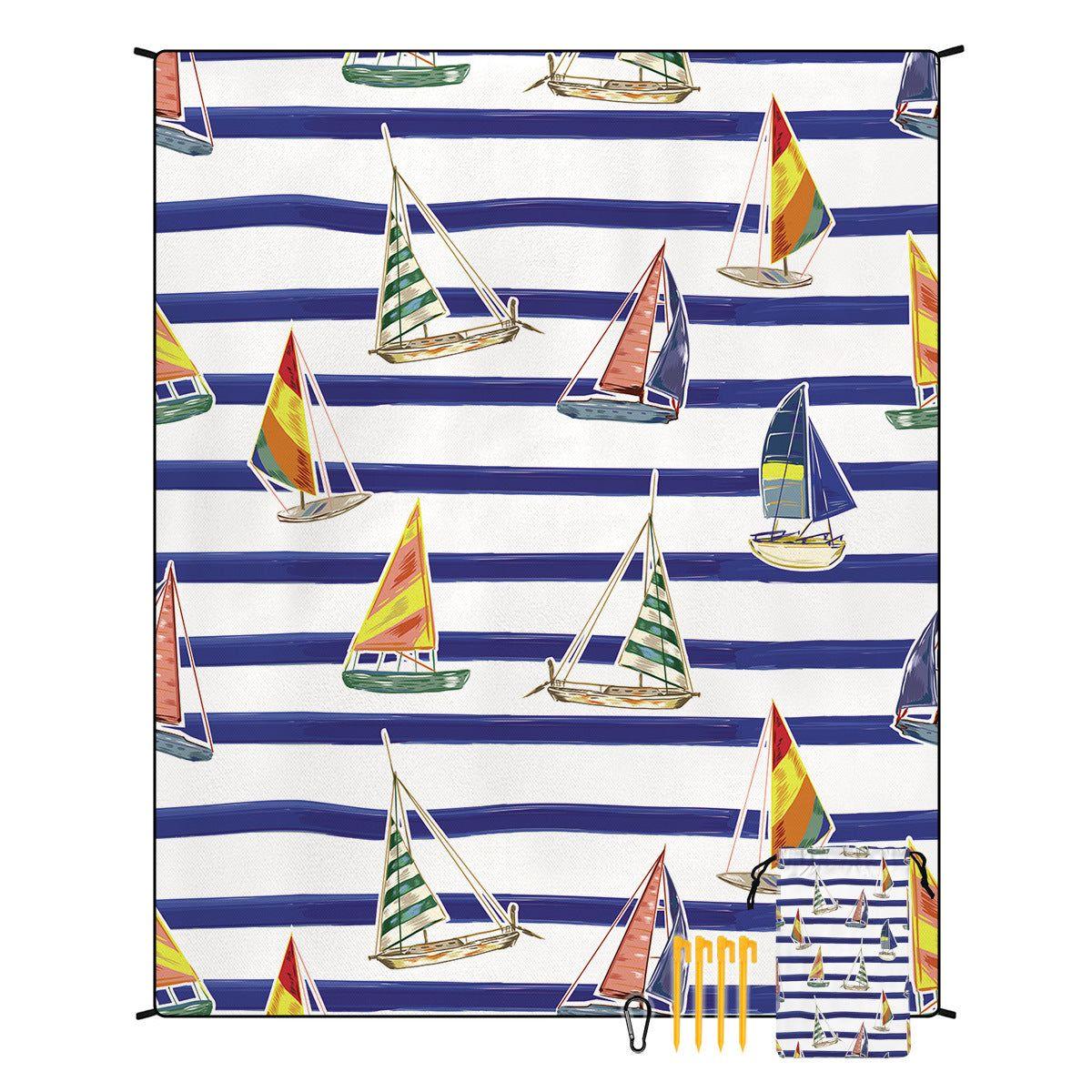 Style STD-001-24 Colorful Quick Dry Beach Mat Sand Proof Waterproof Outdoor Picnic Blanket - Compact & Lightweight