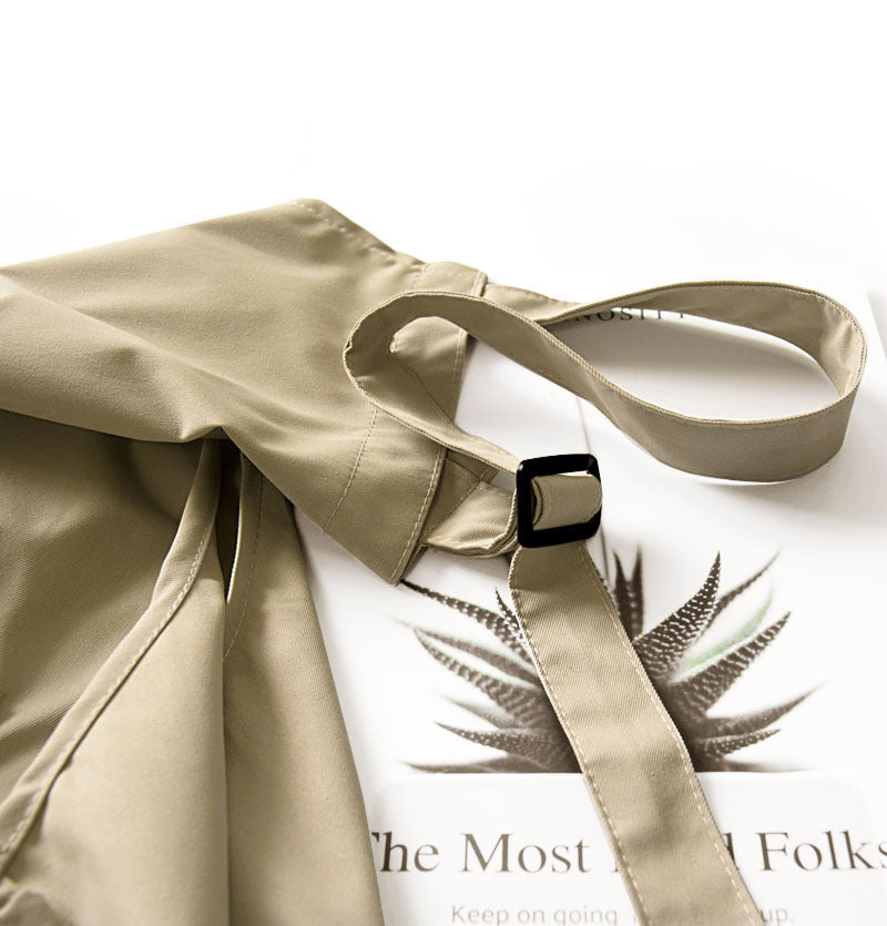 Beige Waterproof & Oil-Proof Apron - Adjustable Kitchen Apron with Pockets