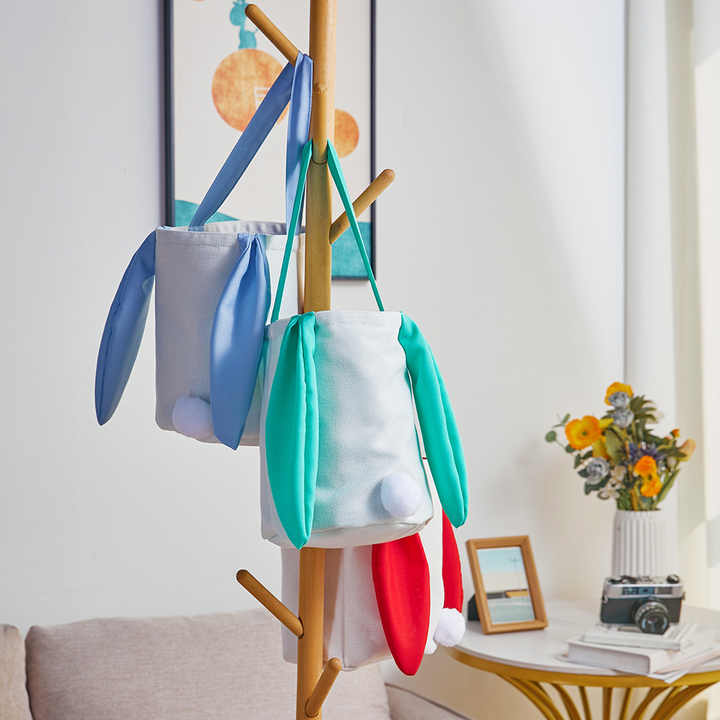 Black Adorable Easter Bunny Ear Tote Bag - Stylish Rabbit-Themed Candy Bag