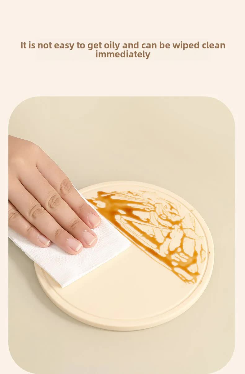 Yellow 3 Pcs Premium Silicone Round Heat-Resistant Pad - 20cm Durable Kitchen Pot Mat with Anti-Slip Design