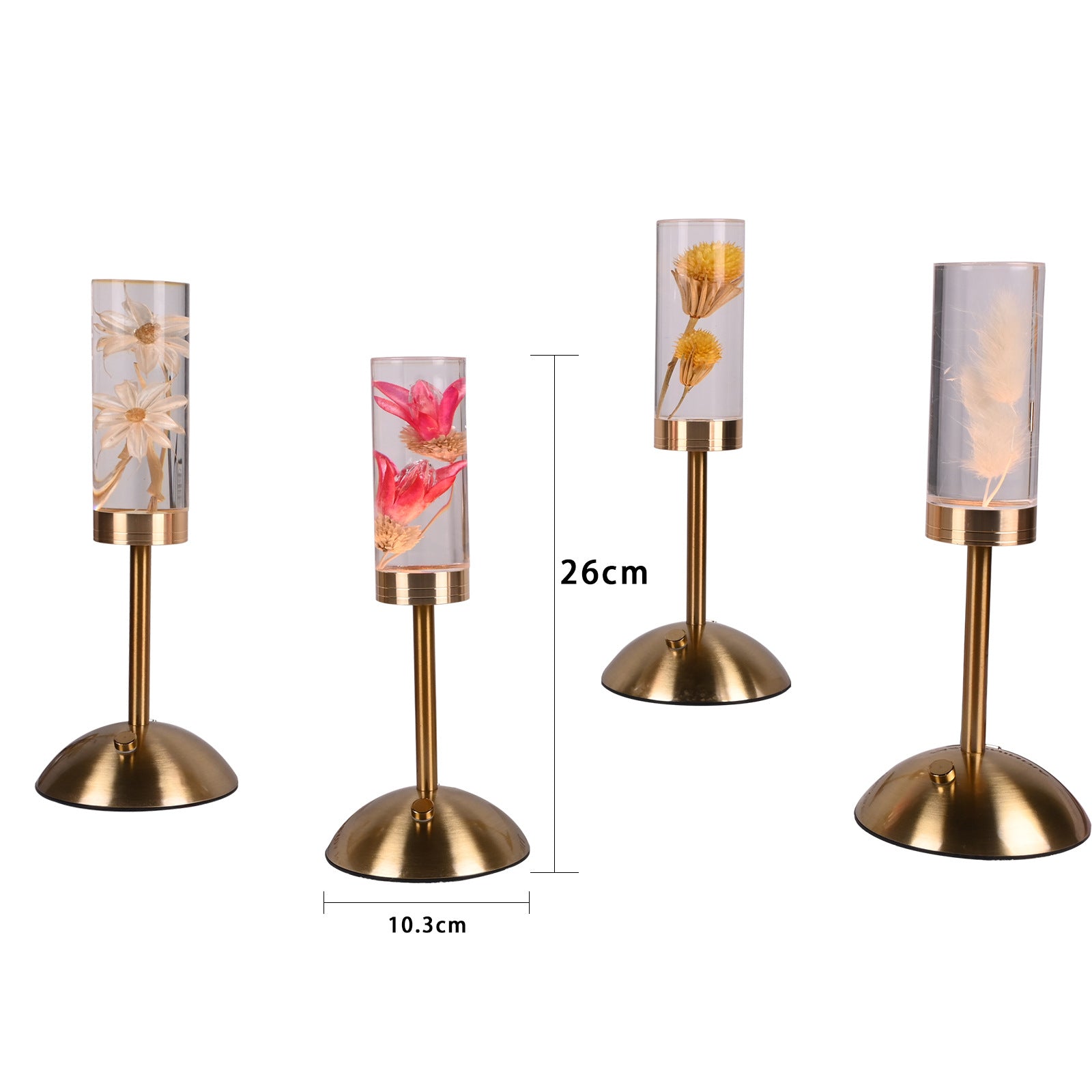 Gypsophila Paniculata Eternal Flower Acrylic Table Lamp - Color-Changing LED, USB Rechargeable, Touch Control