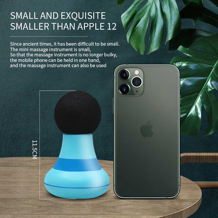 2 Pcs Grey And Green Mini Massage Gun - 6-Speed Muscle Relaxer, USB Rechargeable, Portable Fascia Massager for Home Use