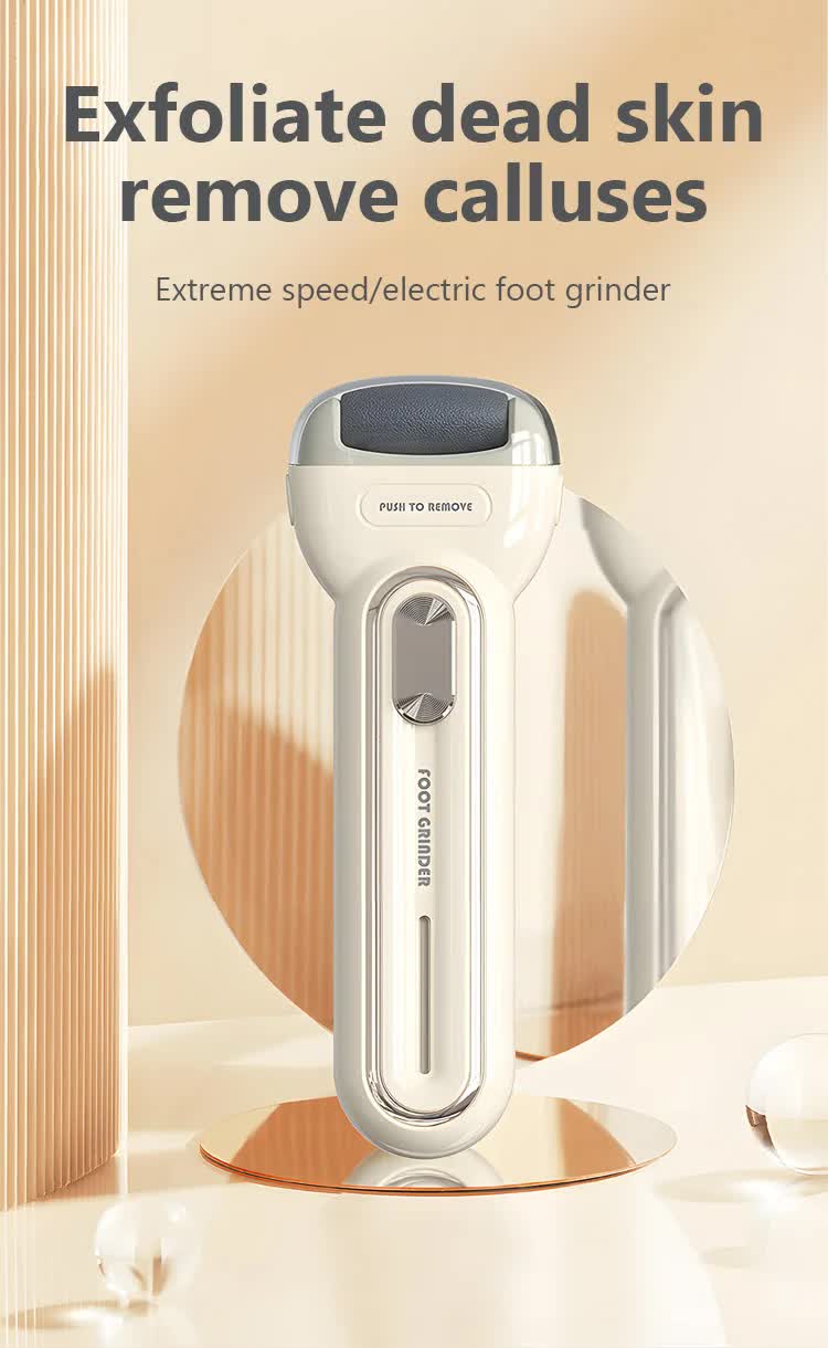 Light Green Electric Foot Grinder with USB Charging - Dual-Speed Callus Remover for Smooth, Exfoliated Feet