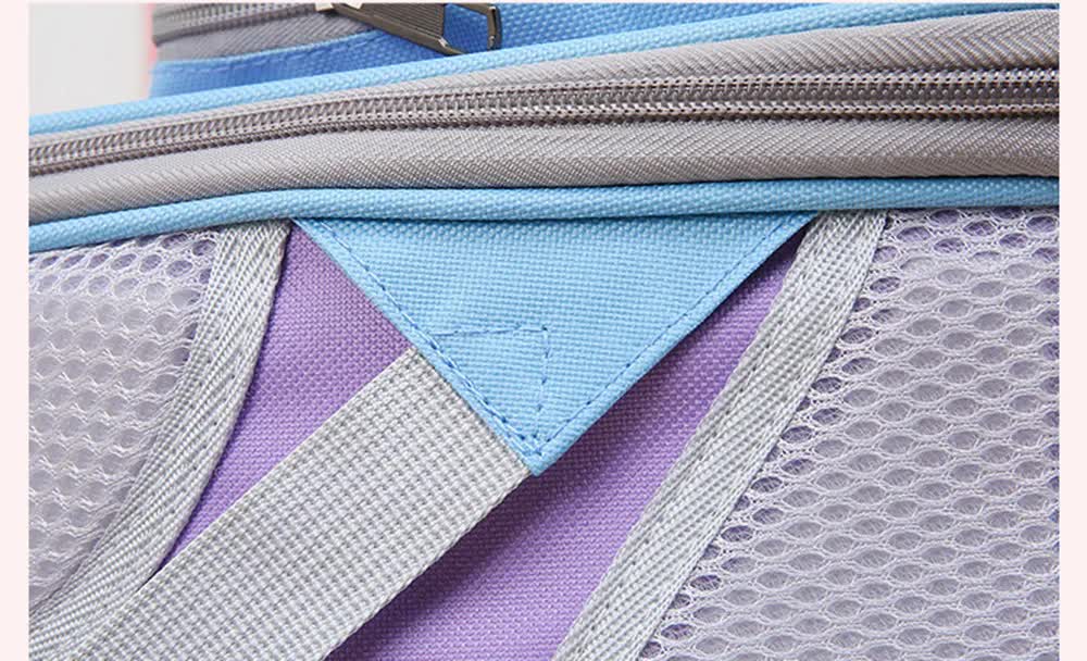 Blue And Purple Portable Pet Carrier Backpack - Spacious, Breathable, and Travel-Friendly for Cats and Small Dogs