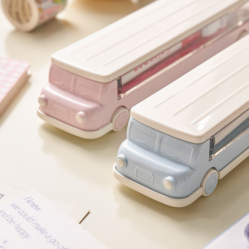 Car Shaped Pencil Cases - Set of 2, Double Layer Design