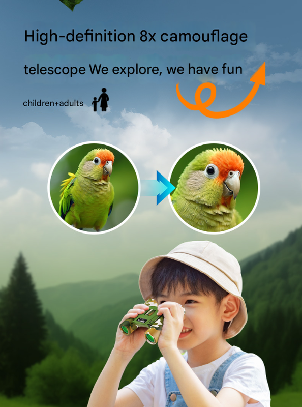 Greenish White Mini Pocket Binoculars - 8x21 High Power Colorful Binoculars for Kids