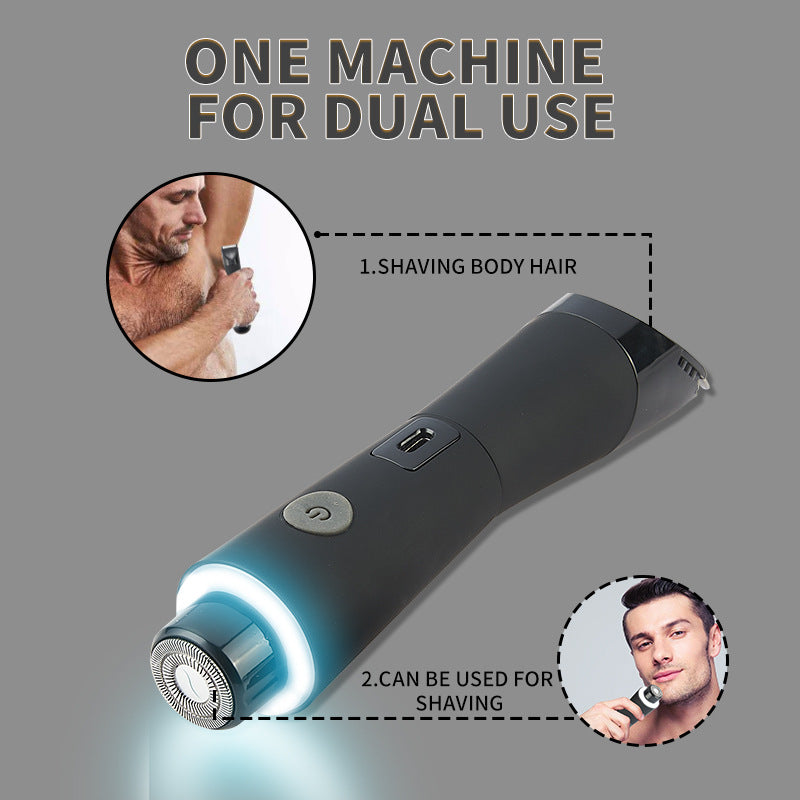 Black Electric Shaver for Women - Painless Hair Remover with USB Charging