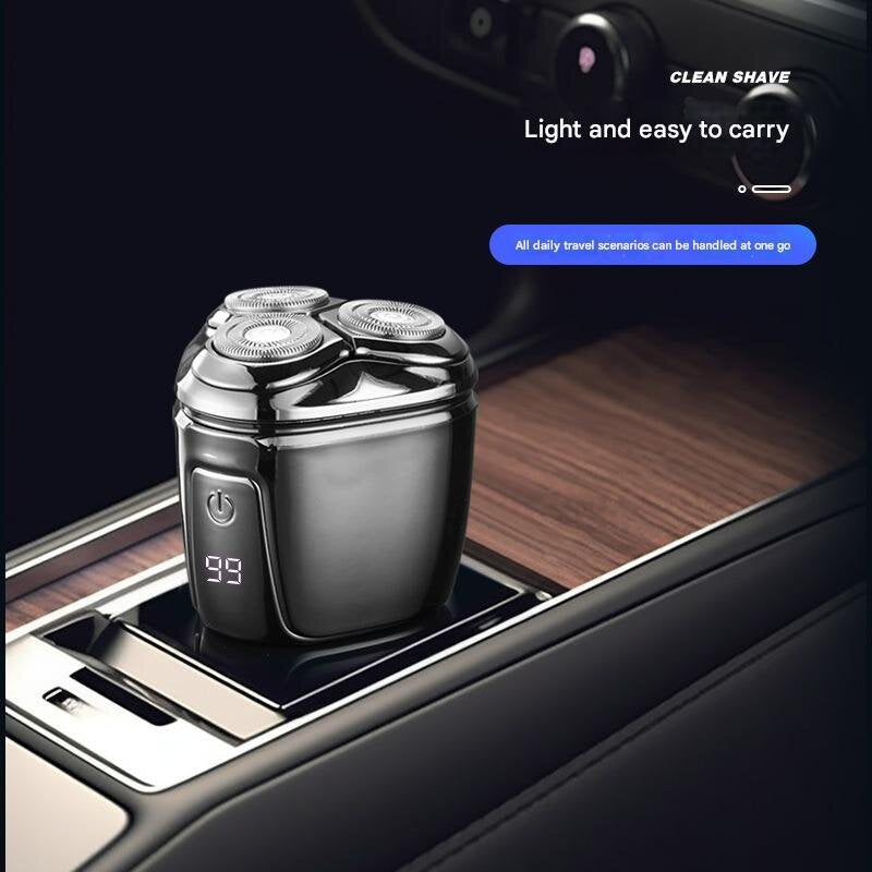 Green Mini Electric Shaver for Men - Portable & Rechargeable Razor for Travel