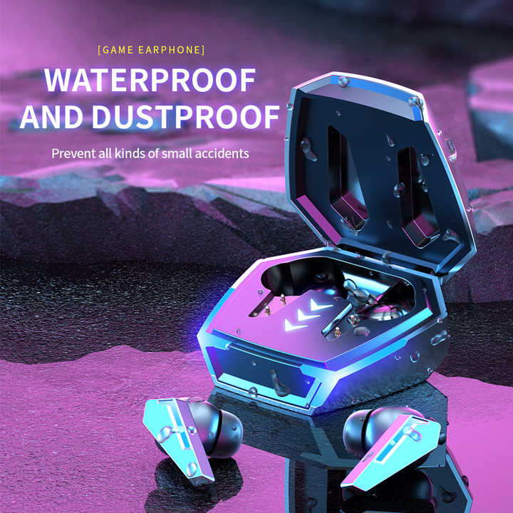 Silver Wireless Gaming Earbuds - Bluetooth 5.2, Low Delay, 3D Stereo