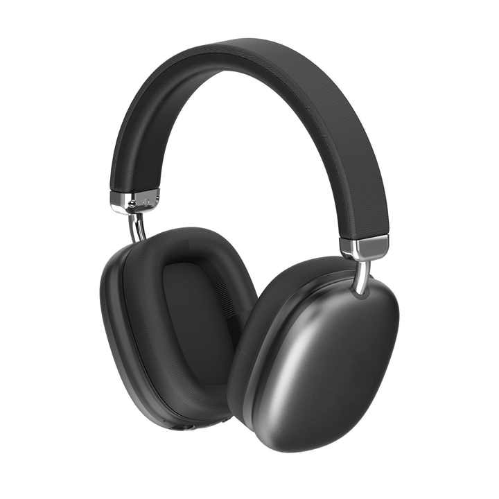 Black Wireless Bluetooth Headphones - Over-Ear, Deep Bass, Foldable, Long Battery Life