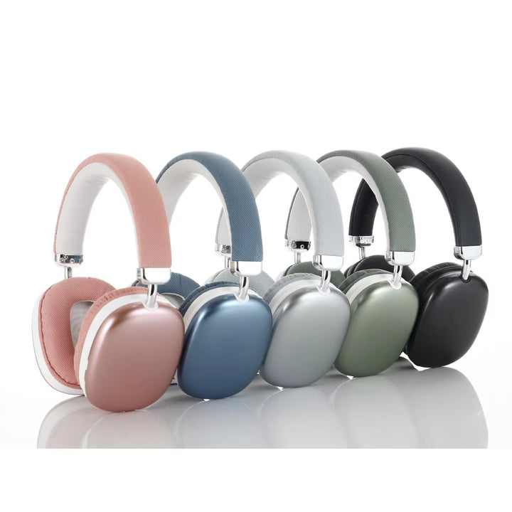 Pink Wireless Bluetooth Headphones - Over-Ear, Deep Bass, Foldable, Long Battery Life