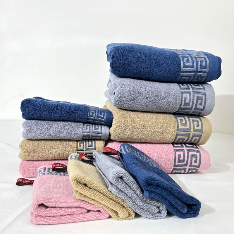 Blue Luxury Cotton Towel Set - 6-Piece Highly Absorbent Bath & Hand Towels