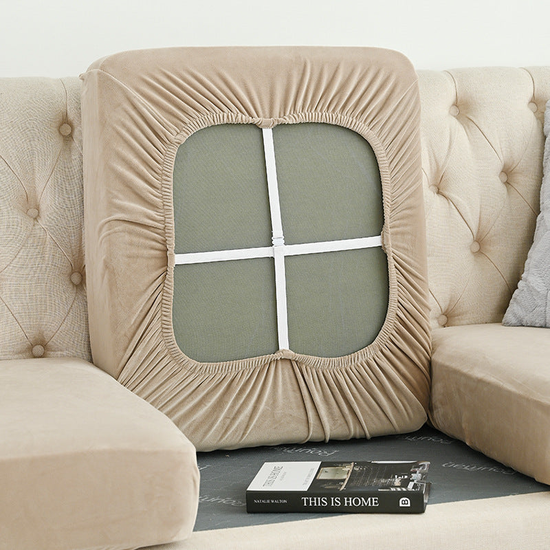 2 Pcs Green Elegant Polyester Sofa Cover - Full Protection Against Cat Scratches & Wear