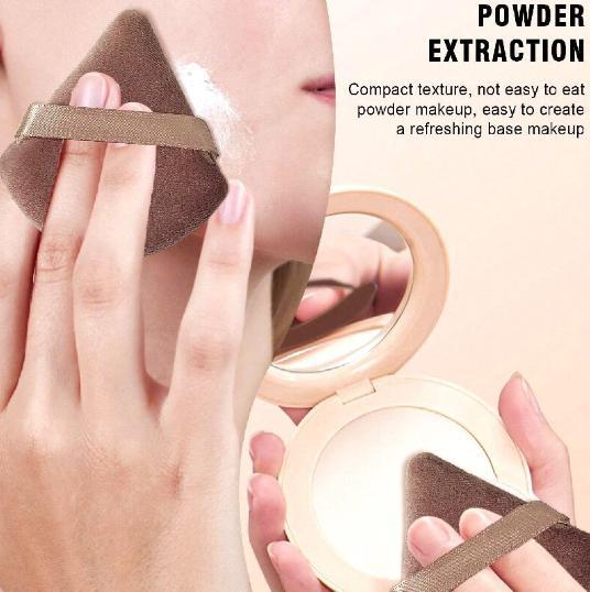 3 * Brown 20 Sets Makeup Sponge Set - Flannel Headband, Crystal Velvet Puffs, Non-Latex Beauty Blenders for Flawless Application