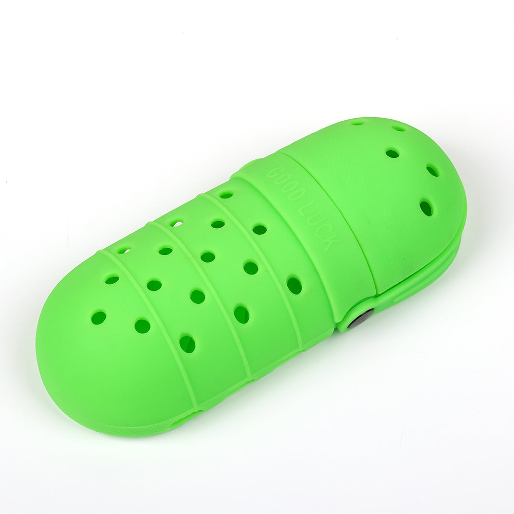 2 Pcs Green Portable Makeup Brush Holder - Silicone Cosmetic Organizer with 21 Slots, Washable, 20x8x5cm, 170g(makeup brush not included)