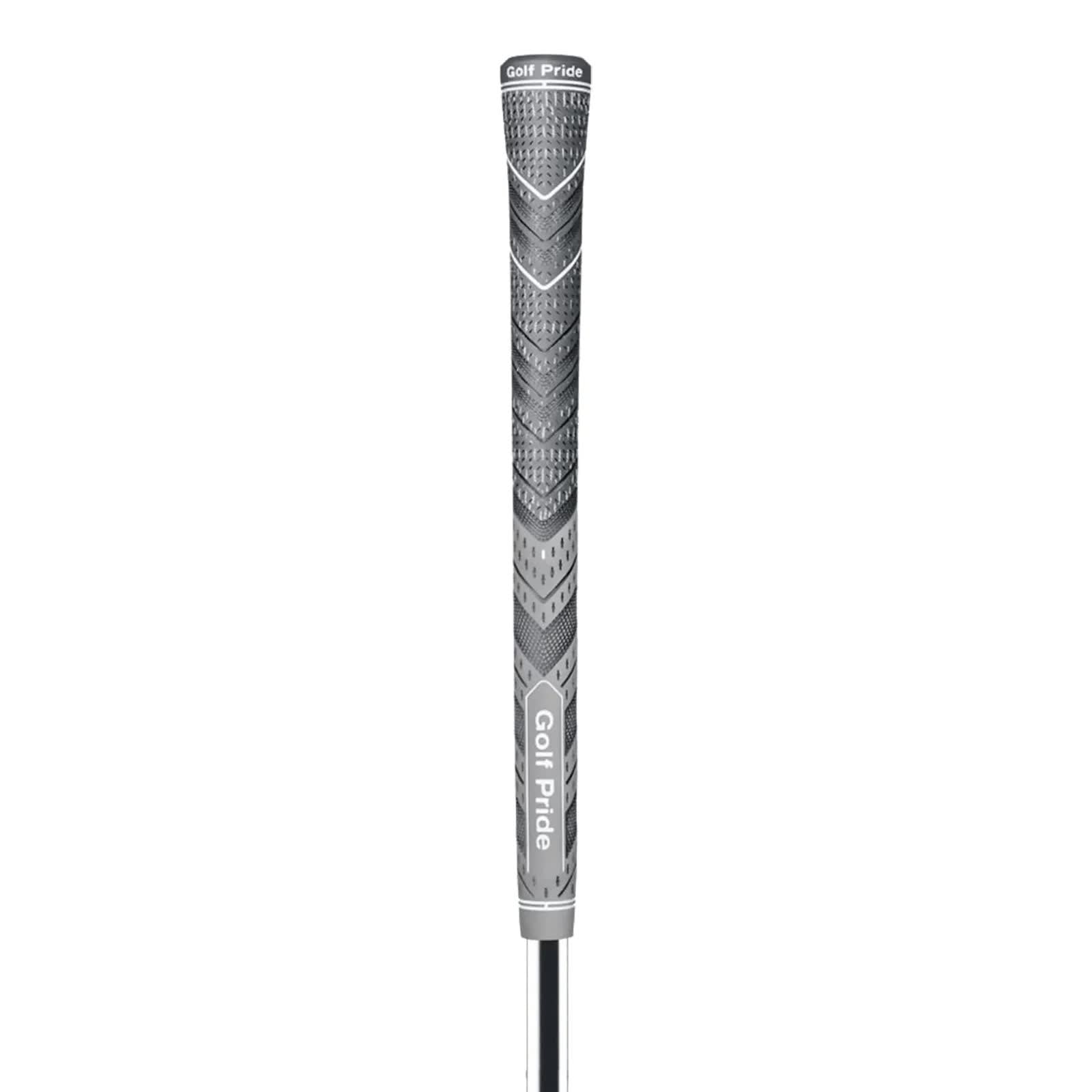 2 Pcs Grey Standard MCC PLUS4 Golf Grip - Standard Rubber and Cotton Thread Hybrid, 265 mm, 52g, Core 60