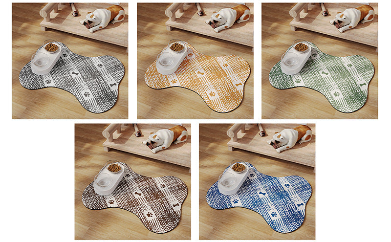 Blue And White Pet Feeding Mat 35x50cm - Anti-Slip, Durable Diatom Mud Mat for Dogs and Cats, Easy to Clean