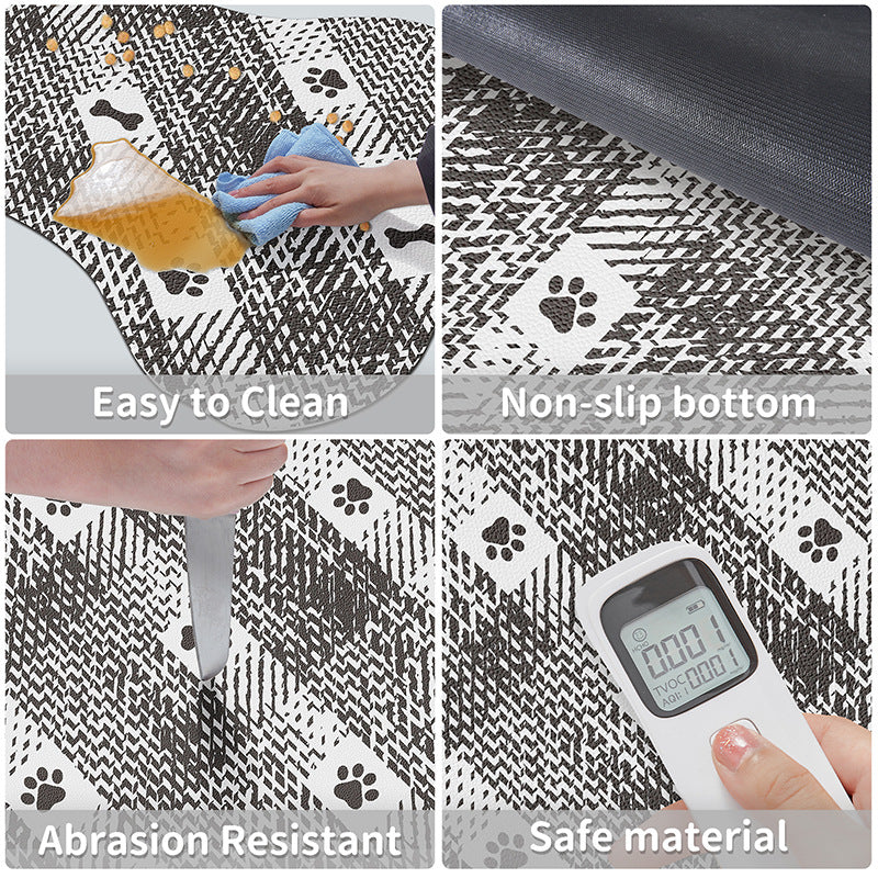 Blue And White Pet Feeding Mat 35x50cm - Anti-Slip, Durable Diatom Mud Mat for Dogs and Cats, Easy to Clean