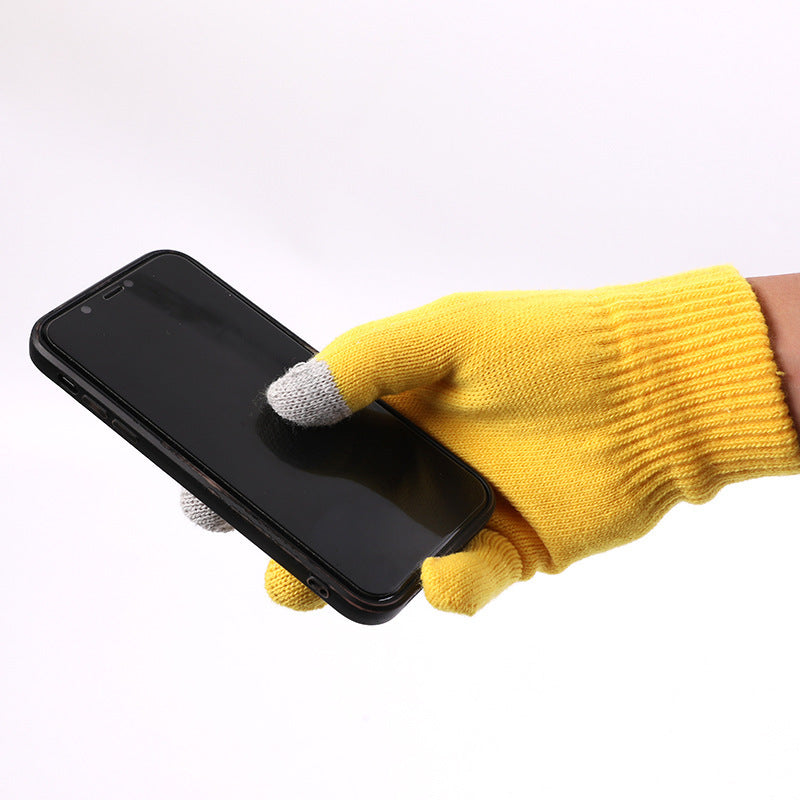 Black Bluetooth Touchscreen Winter Gloves - Warm, Thickened, and Hands-Free for Calls and Music, Perfect for Cycling