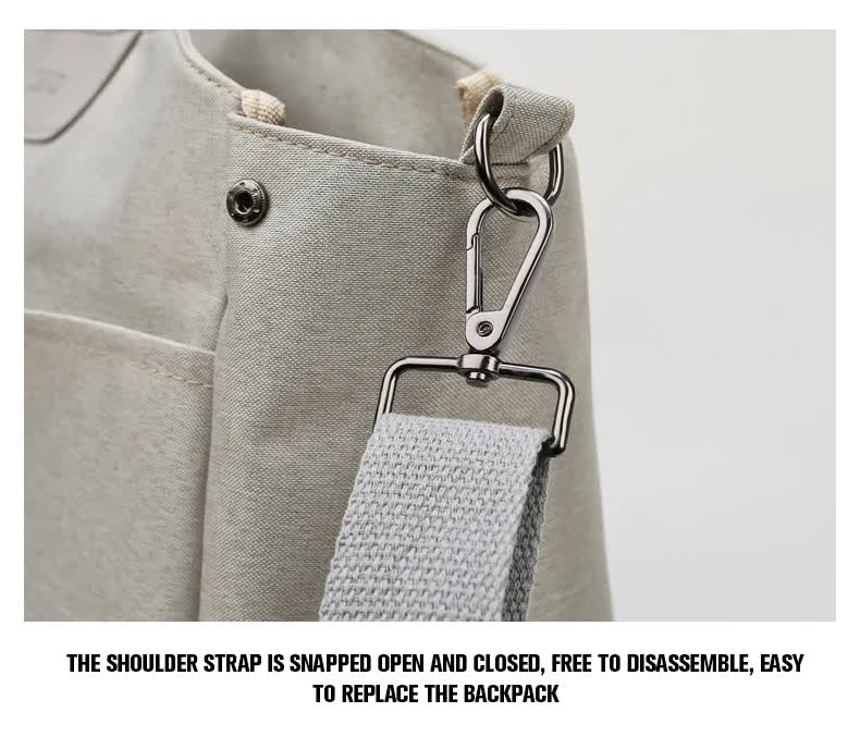 Size Small Grey Stylish Multi-Function Diaper Bag - Insulated Tote with Shoulder Strap for Baby Essentials