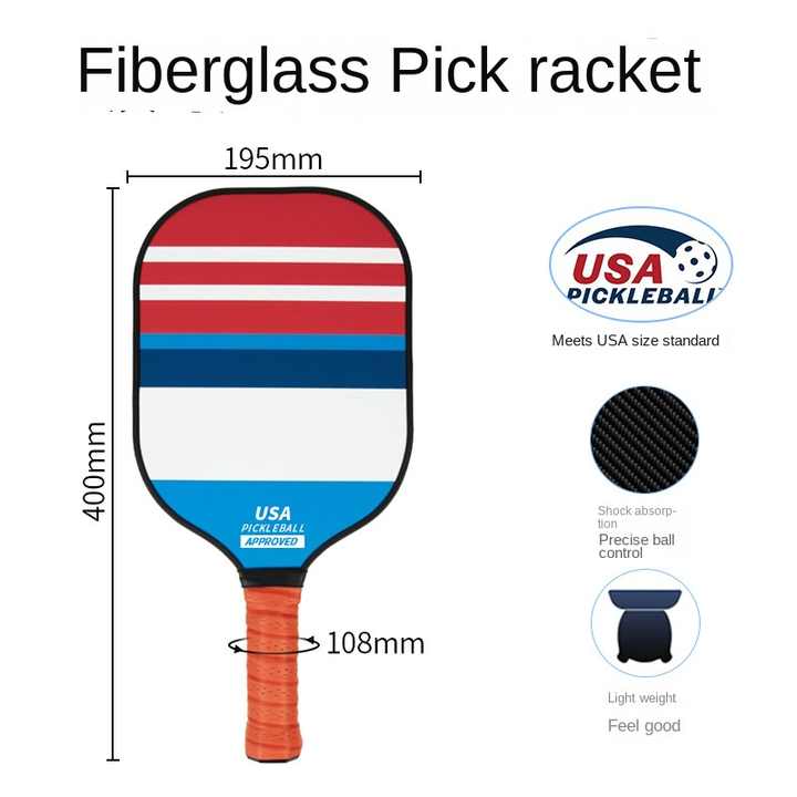 Style 1 Colorful Geometric Patterns Fiberglass Pickleball Paddle - Lightweight 220g with Anti-Slip TPU Grip for Outdoor Sports