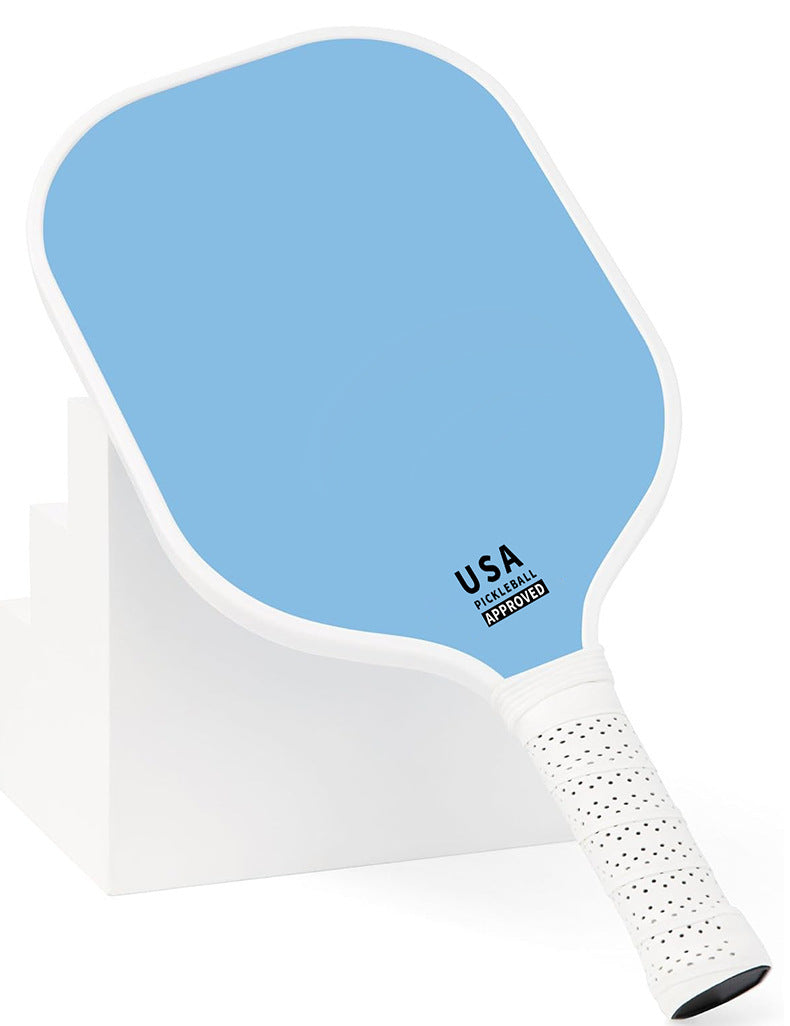 Dark Blue Fiberglass Pickleball Paddle - Lightweight 215g with Anti-Slip TPU Grip for Outdoor Sports