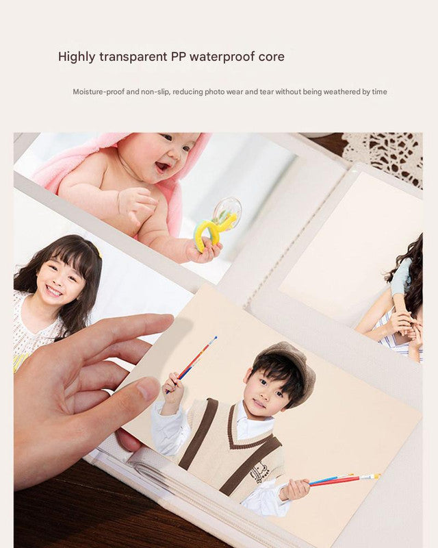 Cover 2 Colorful 7-Inch 100-Photo Cartoon Cat Album - Large Capacity Family Photo Storage Book with Suede and Crystal Cover