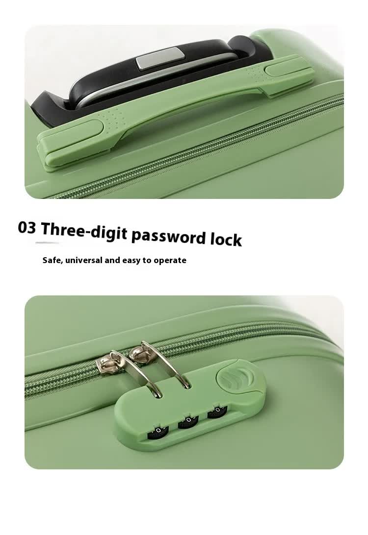 Black Compact 18-Inch Carry-On Suitcase | Lightweight ABS Hardside Spinner Luggage