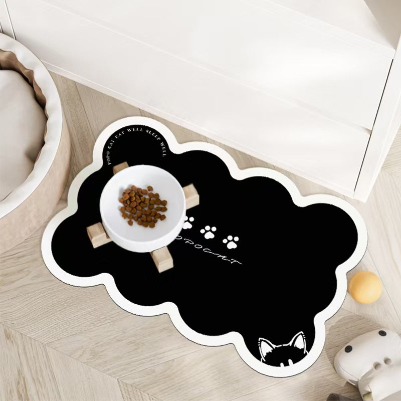 Style 11 Colorful Emoticons Pattern Absorbent Diatomaceous Earth Pet Feeding Mat - Non-Slip & Quick Dry Placemat (50x80cm)